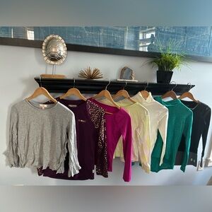 Lot of 7 girls long sleeve tops- Magellan GB Girls Under Armor and more